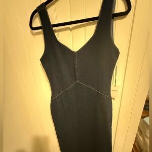 NWT Dark Denim Bodycon Midi Dress